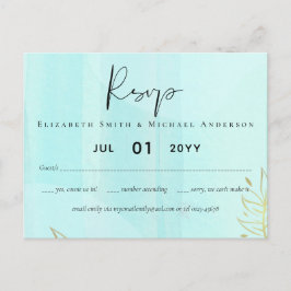 Cartão Postal Casamento com Abstrato moderno japonês escandinavo