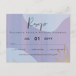 Cartão Postal Casamento com Abstrato moderno japonês escandinavo