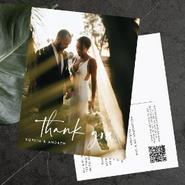 Cartão Postal Casamento com Galeria de Fotos de Código QR de Scr
