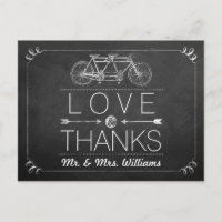 Casamento com Tipografia Tandem Bicycle Chalkboard