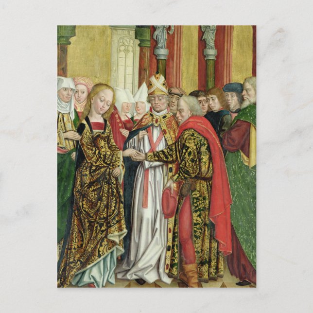 Cartão Postal Casamento da Virgem, do Dome Altar, 1499 (Frente)