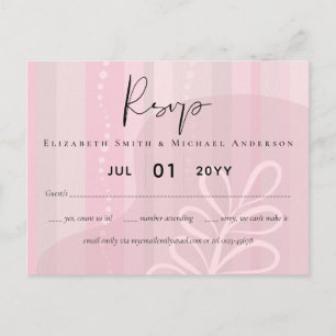 Cartão Postal Casamento de Abstrato moderno cor-de-rosa-poeirent