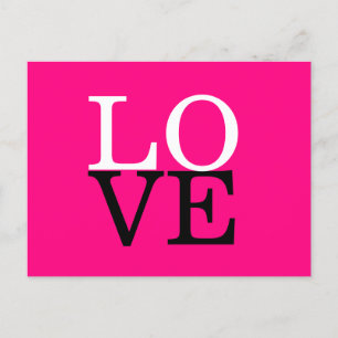 Cartão Postal Casamento de Amor com Fundo de rosa