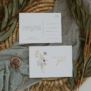 Cartão Postal Casamento De Buquê De Flor Selvagem Whimsical Obr