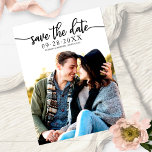 Cartão Postal Casamento De Caligrafia Elegante Salva A Foto Da D<br><div class="desc">O Casamento Da Caligrafia Elegante Salva O Cartão-Postal Da Fotografia De Data</div>