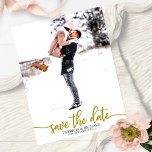 Cartão Postal Casamento De Caligrafia Elegante Salva A Foto Da D<br><div class="desc">O Casamento Da Caligrafia Elegante Salva O Cartão-Postal Da Fotografia De Data</div>