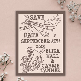 Cartão Postal Casamento de Canyon Rock Boho de 1970