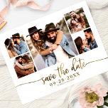 Cartão Postal Casamento de Colagem de Fotos Moderna Simples Salv<br><div class="desc">Casamento de Colagem de Fotos Moderna Simples Salve O Cartão-Postal De Data</div>