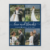 Casamento de Colagem Fotográfica de Obrigados e Am