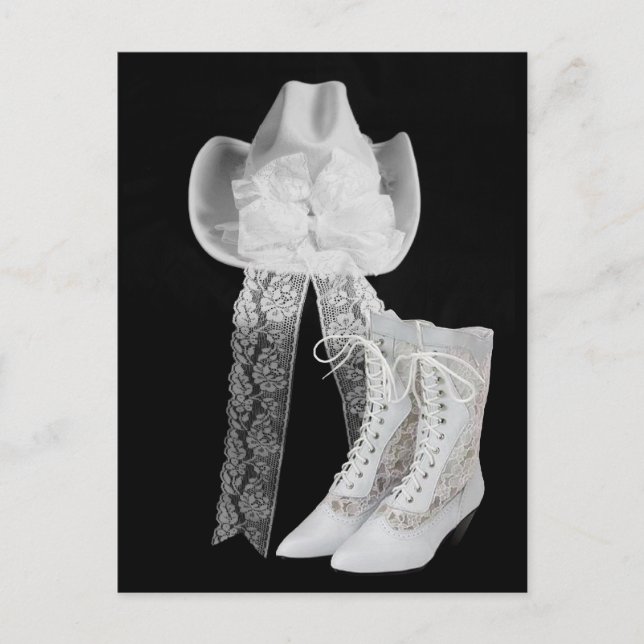 Cartão Postal Casamento de Cowboy (Frente)