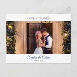 Cartão Postal Casamento de Flor com Anêmona de Aquarela