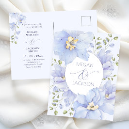 Cartão Postal Casamento de floração de flor mole púrpura