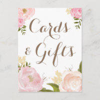 Casamento de Flores Românticas de Aquarelas Cartõe