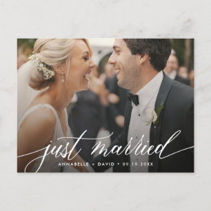 Cartão Postal Casamento de Fotografias Elegante do recem casados