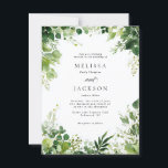 Cartão Postal Casamento de Fronteira de Sucursais Verdes<br><div class="desc">Design de Casamento de Fronteira Verde - Perfeito para todos que amam verde pelo tema principal do seu casamento</div>