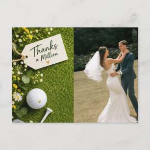 Cartão Postal Casamento de Golfe crie sua própria foto