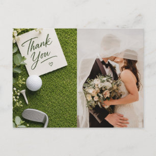 Cartão Postal Casamento de Golfe crie sua própria foto