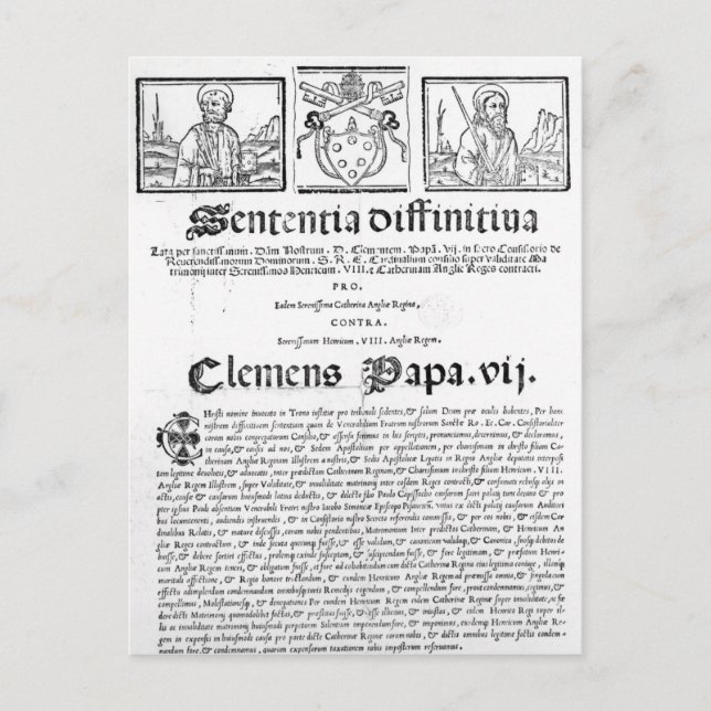 Cartão Postal Casamento de Henrique VIII e Catarina de Aragão (Frente)