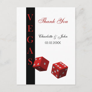 Cartão Postal Casamento de Las Vegas Obrigado cartas