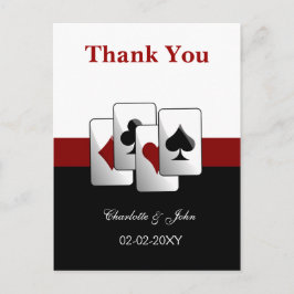 Cartão Postal Casamento de Las Vegas Obrigado cartas