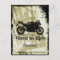 Casamento de Motociclista Grunge Agradecimento