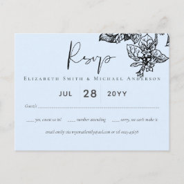 Cartão Postal Casamento de Orçamento de Folha de Jardim Botânico