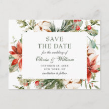 Casamento de Pine da Elegante Poinsettia Vermelha 