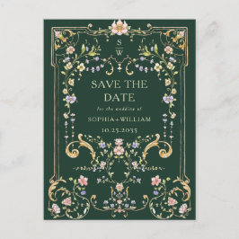 Cartão Postal Casamento de Quadro de Ornamentado Vitoriano Salve