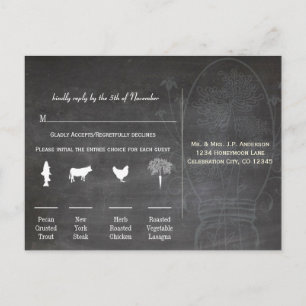 Cartão Postal Casamento de quadro negro de jar jar azul-aqua cla