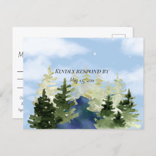 Cartão Postal Casamento De Resort Em Lago Nas Montanhas