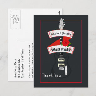 Cartão Postal Casamento de Rock and Roll