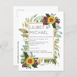 Cartão Postal Casamento de Rosas de Borgonha Rústicos