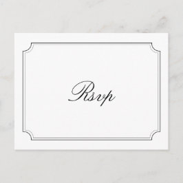Cartão Postal Casamento de tipografia simples a preto e branco r