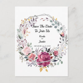 Cartão Postal Casamento de Trending Frame Floral Silver