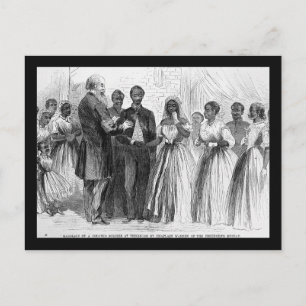 Cartão Postal Casamento de uma Soldado Colorido por Chaplain