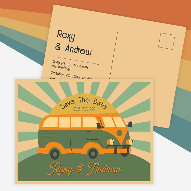 Cartão Postal Casamento de van de verão (Criador carregado)