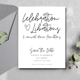 Cartão Postal Casamento Divertido e Econômico Salve a Data