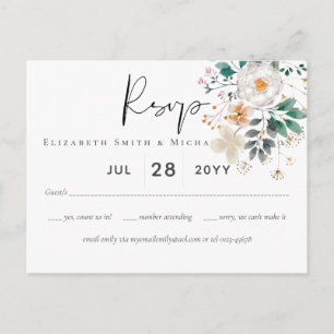 Cartão Postal Casamento do Jardim do Barão com Primavera Wildflo