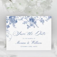 Casamento do Jardim Francês Azul Elegante Salvar a