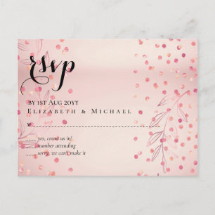 Cartão Postal Casamento do Orçamento da Tendência Dourada Modern