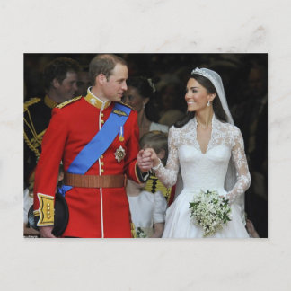 Cartão Postal Casamento do Príncipe William e Kate Middleton