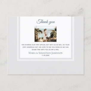 Cartão Postal ~ Casamento Elegante AP9 Genérico Neutro Obrigado