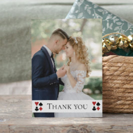 Cartão Postal Casamento Elegante De Las Vegas Obrigado Foto