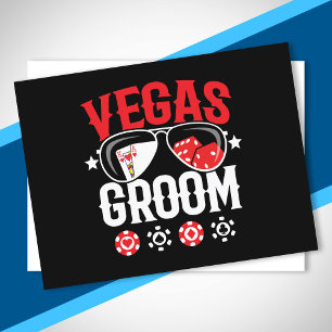 Cartão Postal Casamento em Vegas - Noivo - Equipe da Despedida d