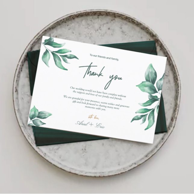 Cartão Postal Casamento entre Emerald Green e Eucalyptus Obrigad (Criador carregado)
