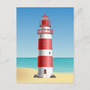 Cartão Postal Casamento Farol Náutico Olá Sinto Sua Falta Descul