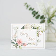 Casamento Floral com Aquarela em Tom de Bege Elega