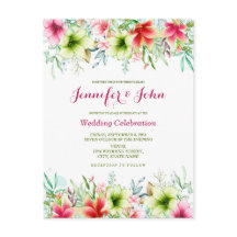 Casamento Floral de Amaryllis Vermelho Magenta em 