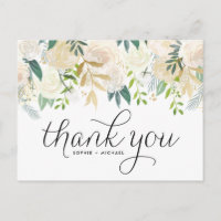 Casamento Floral De Ivory Peony Flowers Obrigado