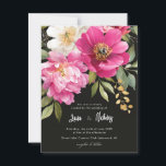 Cartão Postal Casamento Floral de Peony Floral, Cor Rosa e Branc<br><div class="desc">Design de Casamento Floral de Peony Floral,  Cor Rosa e Branca</div>
